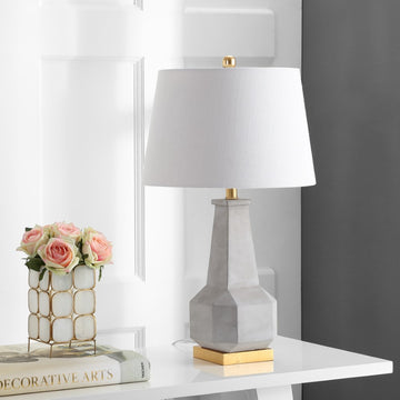 Ariel 26.5" Cement LED Table Lamp - JONATHAN Y